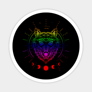 Miystic Pride Wolf LGBTQIA Magnet